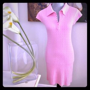 Pink sweater dress